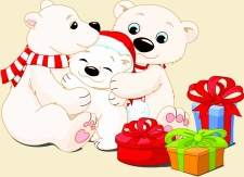 Lulu le petit ours polaire et ses parents
