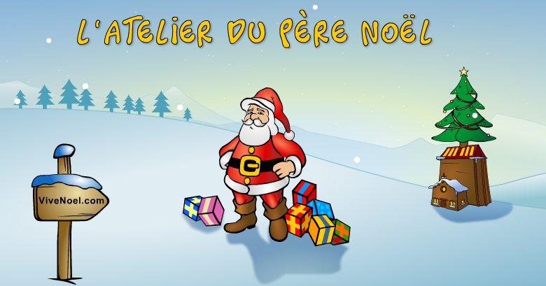 Calendrier de l'avent Porte de l'atelier du Père Noël