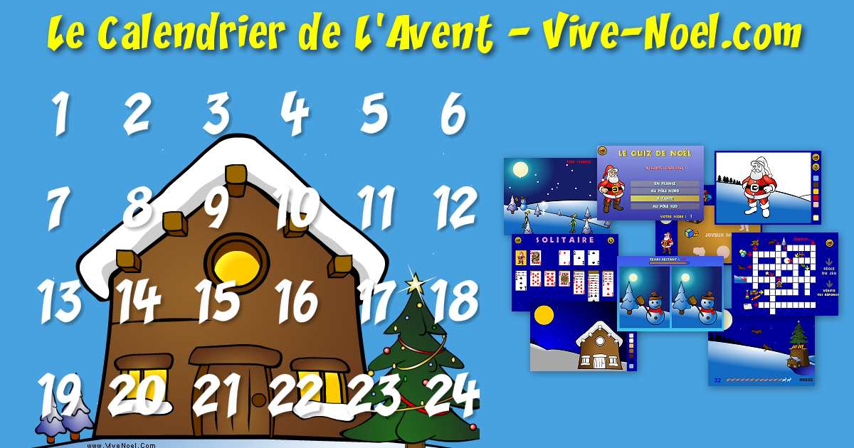 Calendrier de l'Avent interactif - Vive-Noel.com