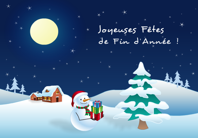 Joyeuses Fêtes de fin d'année ! Carte de voeux virtuelle gratuite !