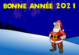 Le Père Noël vous souhaite une Bonne Année 2024 ! - Carte de voeux virtuelle