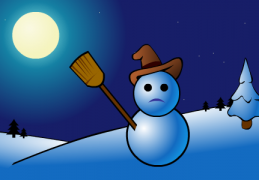 Le bonhomme de neige - Carte de voeux virtuelle