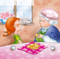 Le Petit Chaperon Rouge avec sa grand-mère